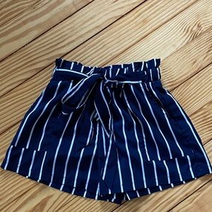 Striped Blue and White shorts